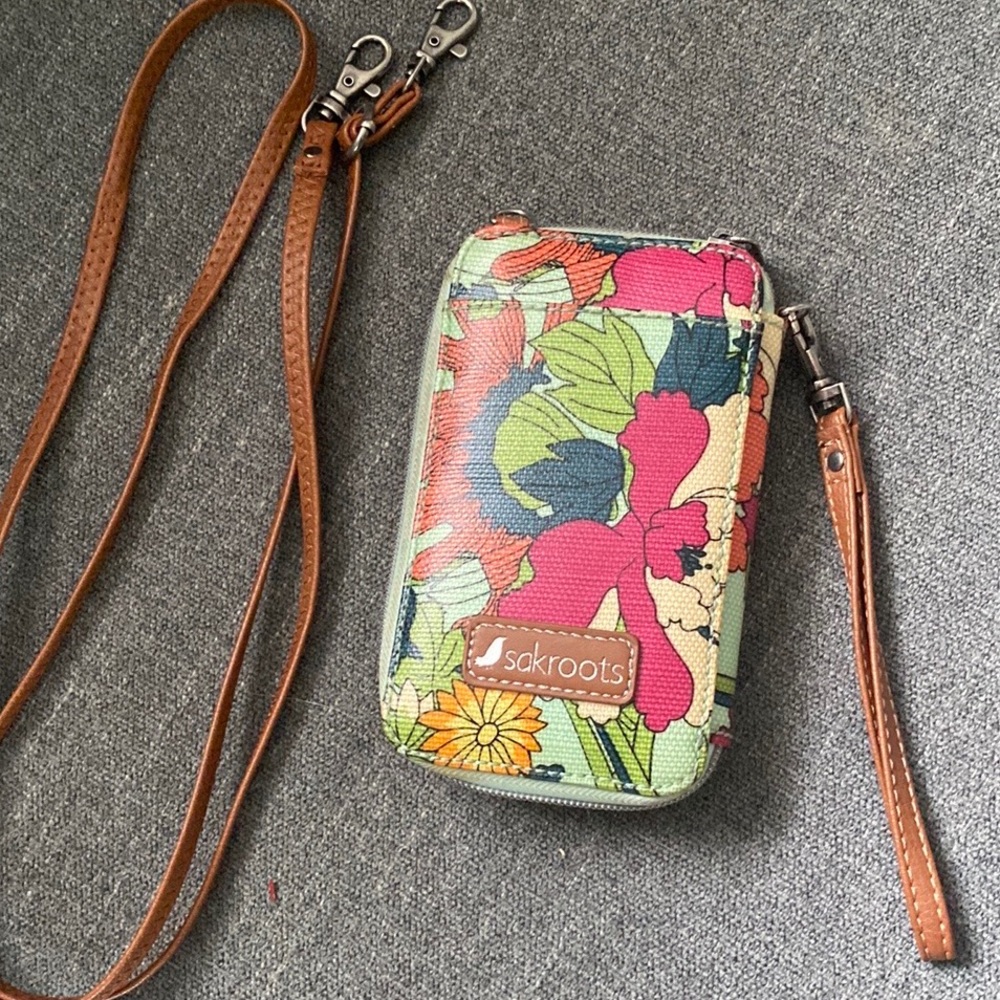 SAK roots crossbody wallet or wristlet